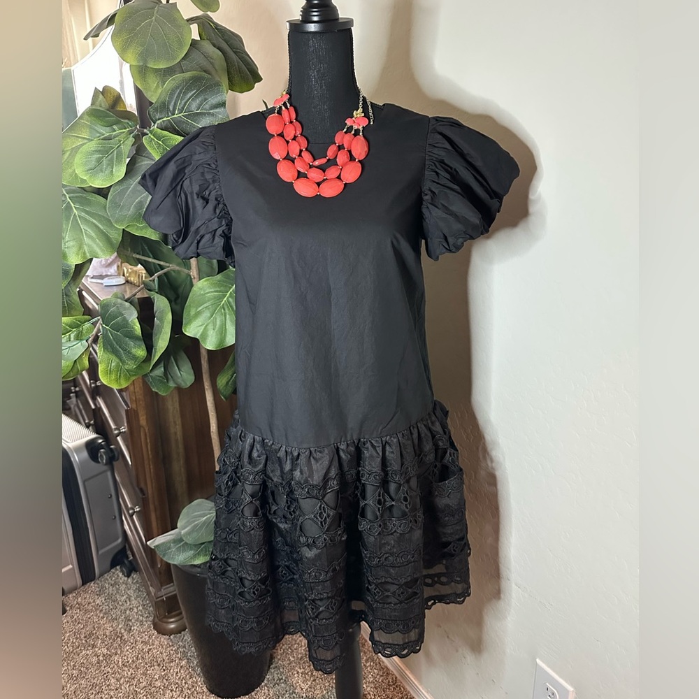 Anthropologie Dress | ENGLISH FACTORY Black mini Dress